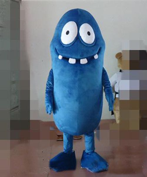 2018 Costume de mascotte d'insecte de ver bleu chaud de haute qualité pour adulte à porter