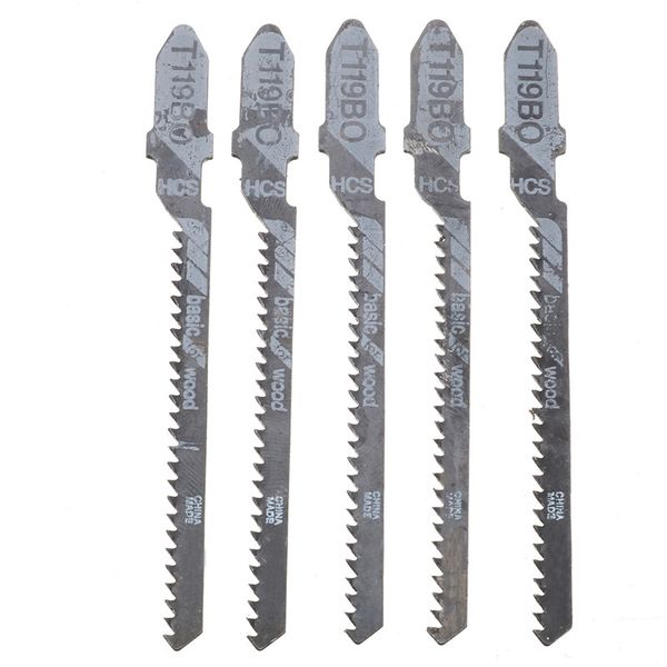 Freeshipping 25 Pz / lotto T119BO Jig Saw Blade Set Metallo Acciaio Jigsaw Blade Set Raccordo per strumenti di lavorazione del legno in plastica di alta qualità