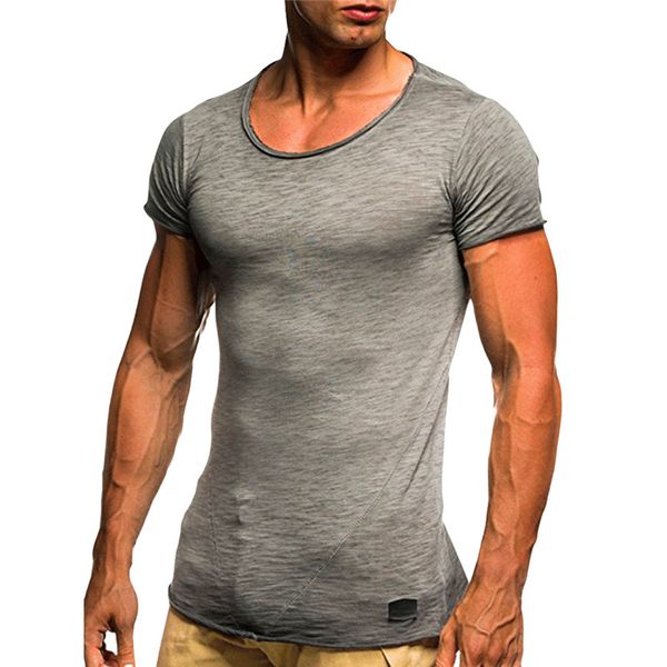 T-shirt da uomo Fashion 2017 Summer Slim Fitness Tee Shirt Homme Bodybuilding Crossfit tshirt 3XL Plus Size Compressione t-shirt