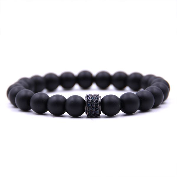 

2018 new luxury natural stone bracelet ladies and gentlemen jewelry bracelet gift men's, Black