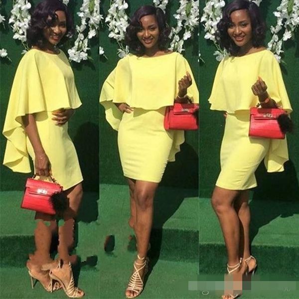 

дешевые оболочка светло-желтый арабский коктейльные платья шеи jewel шифон выше колена ну вечеринку вечерние платья короткие выпускные плать, Black