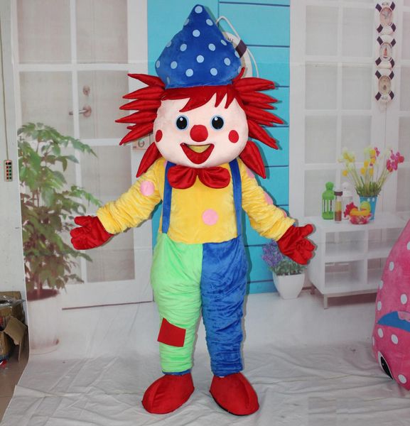 

2018 ventilation a clown mascot costume for to wear, Red;yellow