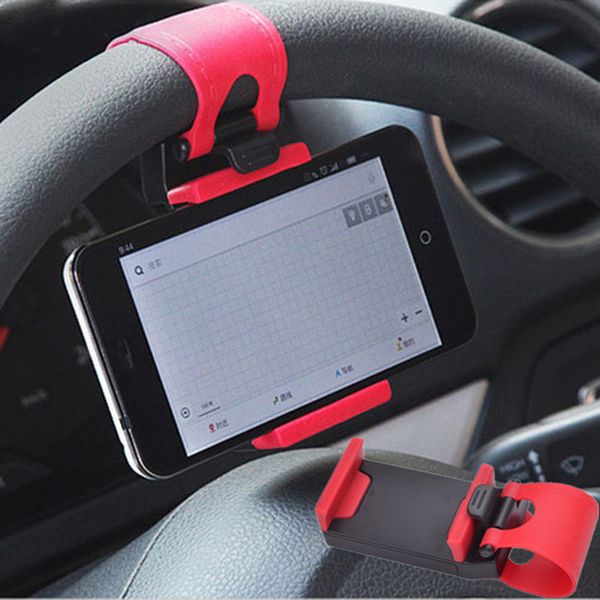 

Car Holder Mini Air Vent Steering Wheel Clip Mount Cell Phone Mobile Holder Universal For iPhone Support Bracket Stand