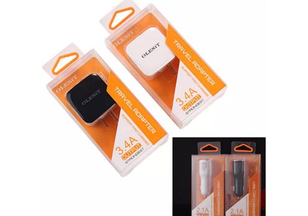 

Ole it dual u b wall charger 2 4a car charger 2 1a fa t charging mobile phone charger for iphone for am ung with retail box