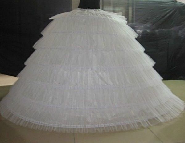 

Brand New Big White Подъюбники Супер Puffy бальное Underskirt 6 обручей Длинные скольжения Crinoline Д
