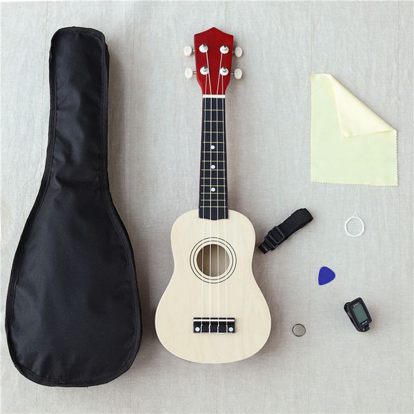 

wholesale 21 inches beauty uicker beginner ukulele ukelele soprano case tuner musical string travel hawaiian guitar music instruments