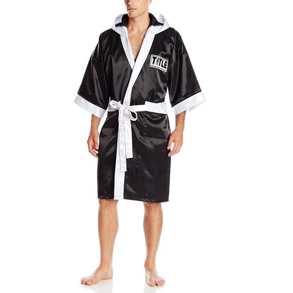 

women and men's boxing robes soft boxing cloak kick women dry robe clothing child uniforms bata boxeo, Black;red