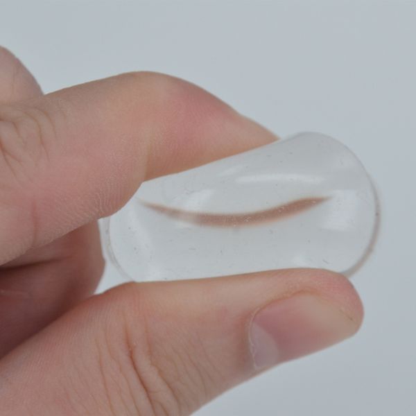 

lcj 2018 unique new design pure clear jelly silicone nail art stamper head transparent 2.8cm nail stamp stamping tools, White