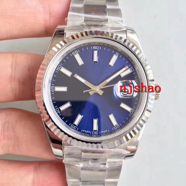 

2019 роскошные наручные часы синий черный белый 2813 автоматические механические мужские наручные часы из нержавеющей стали мужские часы, Slivery;brown