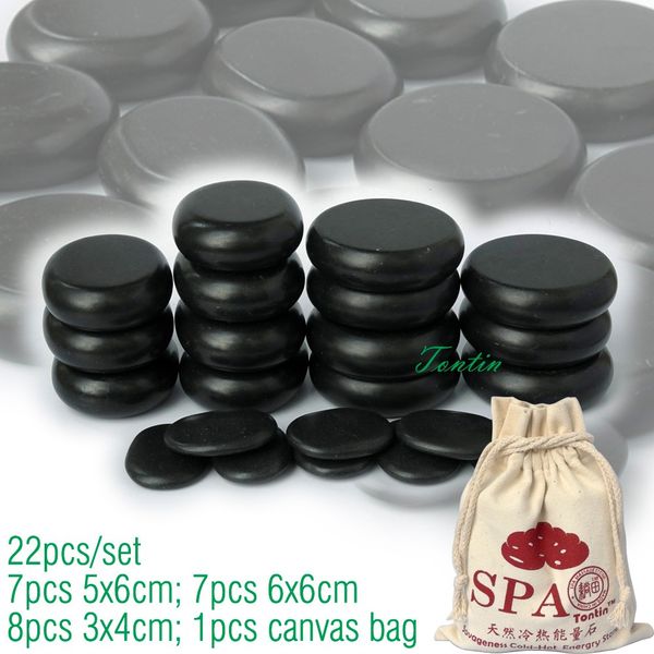 

new tontin 22pcs/set massage energy body stone set salon spa with bag ce and rohs 7pcs (6x6)+7pcs(7x7)+8