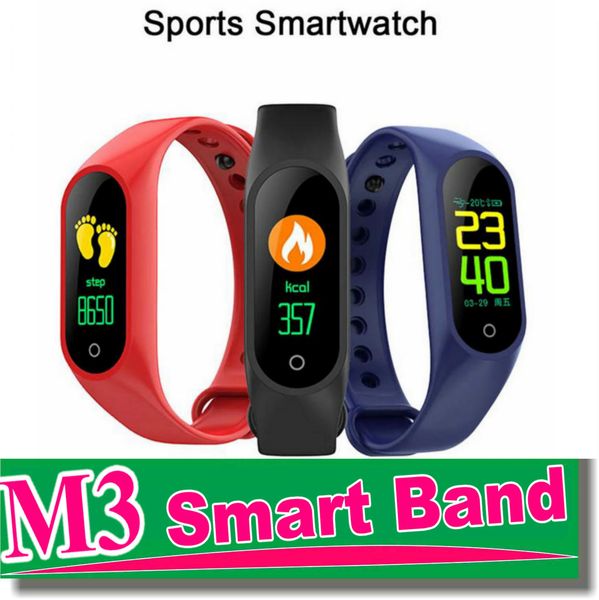 

m3 color screen smart bracelet fitness tracker heart rate blood pressure oxygen call reminder sports waterproof smart band for ios android