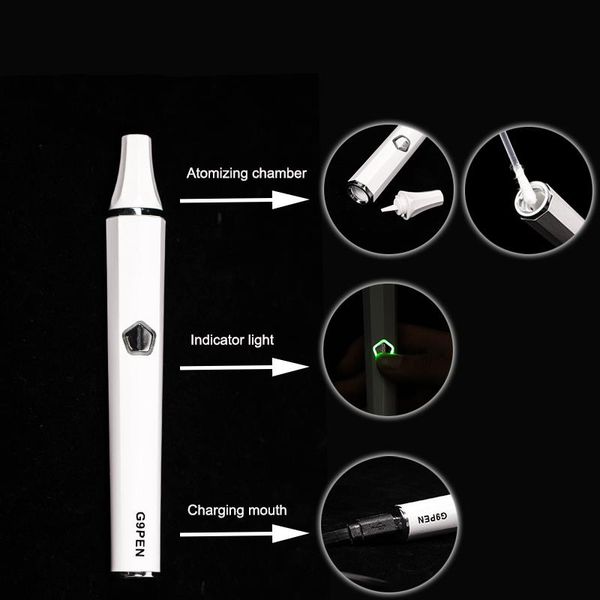 

white wax portable starter pen cigarette vaporizer e coilless g9 oil ceramic chamber authentic kit electric cig vape pen ixcnr