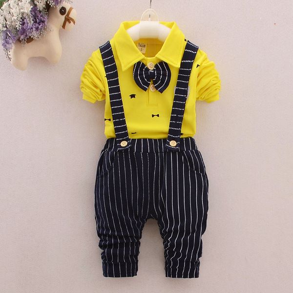 Baby Boy Hochzeit Formal Smoking Anzug Fliege Gentleman Hemd Hose Neugeborenes Outfit Baby Kinder Junge Gentleman Sling Formalset