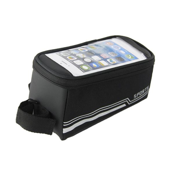 

cycling accessories front bag touch screen mobile phone pouch self-packing mtb beam saddle upper tube bag riding equipment