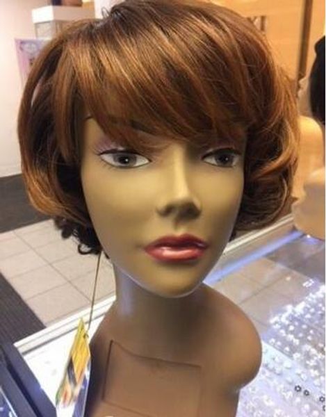 

signature synthetic full wig - flower, Black;brown