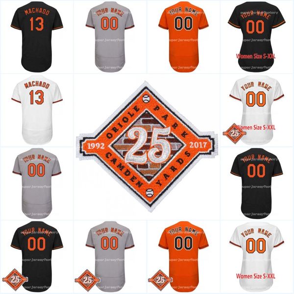 

Men 25th Commemorative Patch 13 Manny Machado Chris Davis Women Chris Lee Mark Trumbo Trey Mancini Caleb Joseph Alec Asher Jerseys