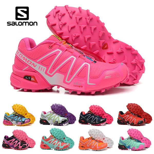 

2018 Salomon Speed cross 3 CS III кроссовки черный серебряный красный розовый синий женщины отк