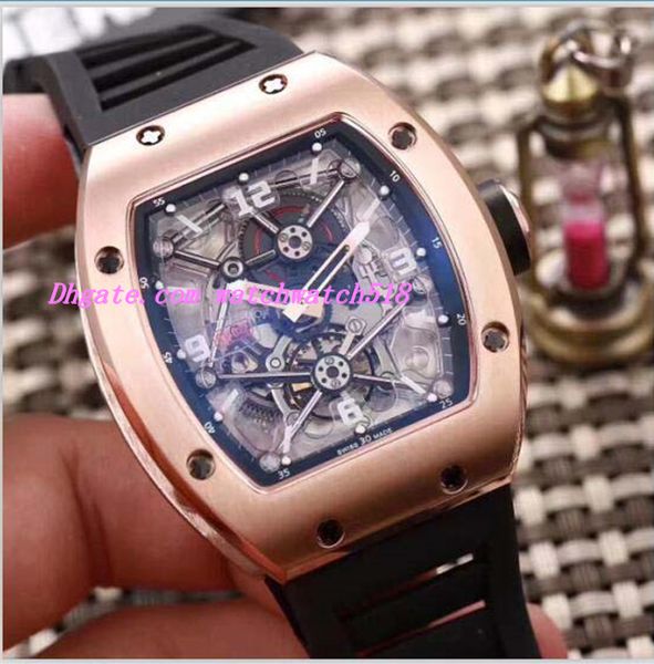 

luxury wristwatches new arrived rubber strap automatic men's watch fashion brand watches, Slivery;brown