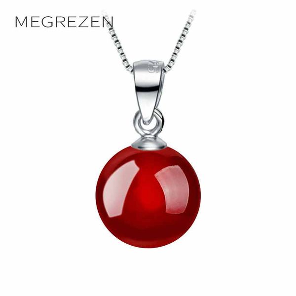 

megrezen charms red necklace choker by the neck jewelry black pendant chokers necklaces for women collier ras de cou argent wh-4, Silver