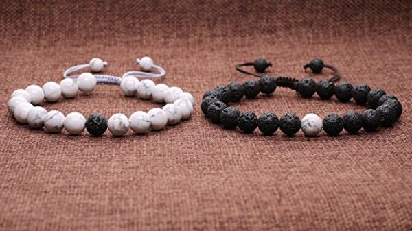 

couple set bracelets his and hers bracelet black agate gemstone his and hers perfume lava stone bracelet dhl d426s