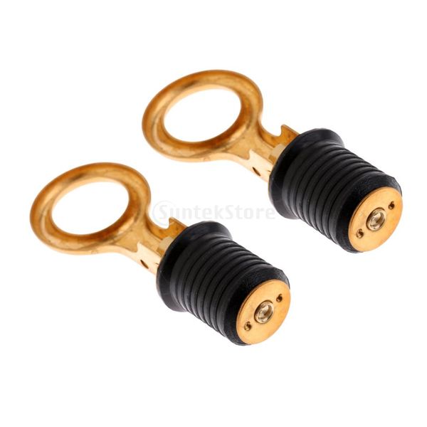 

2 pcs fully adjustable brass lock handle snap-tite bailer hull drain plug 1'' boat plumbing fittings