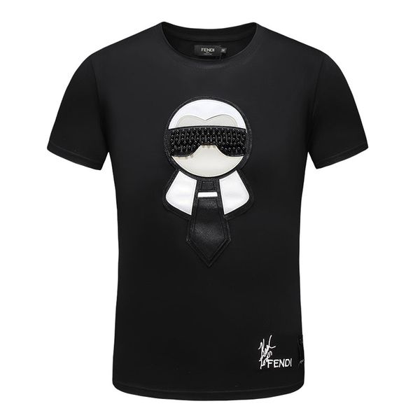 

Новый летняя мода вышивка мужская повседневная Slim Fit с коротким рукавом футболки