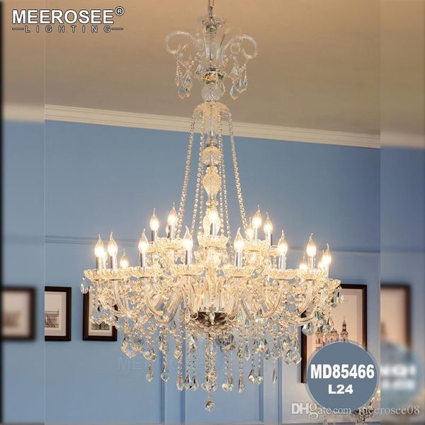 Long Stair Crystal Chandelier Luxurious Crystal Hanging Light