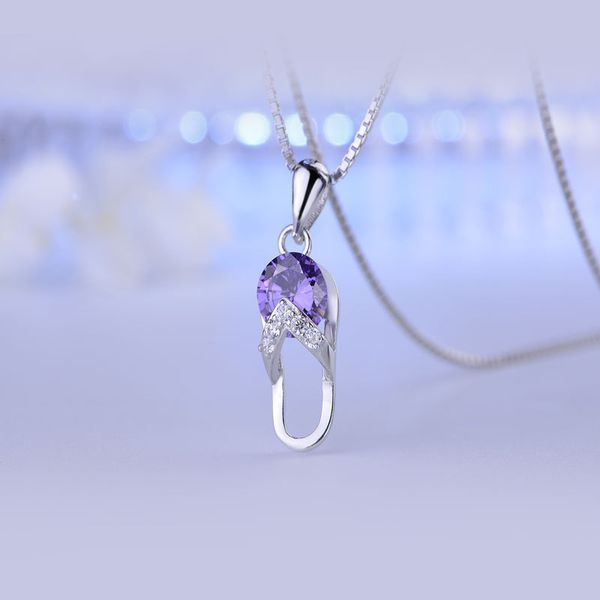

2018 new jewelry fashion pendant s925 silver ladies accessories amethyst