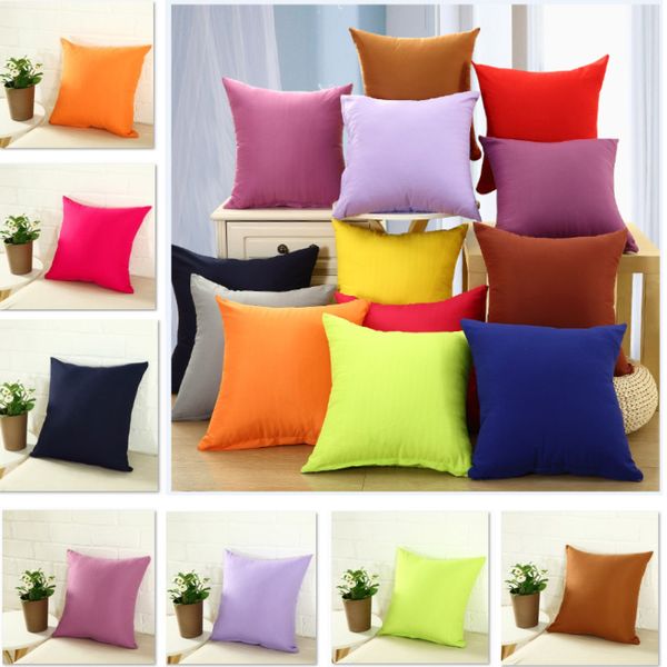 40 40cm Plain Throw Pillowcase Cover Pure Color Decorative Pillow