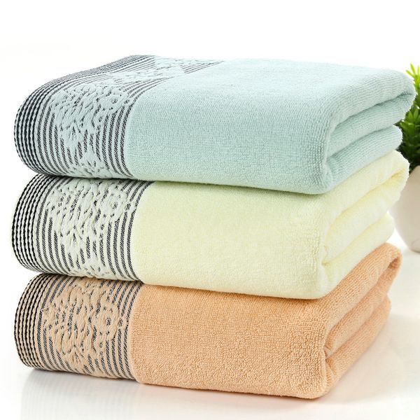 

100% cotton towel thick plain diamond printing wash face towel 34*75cm