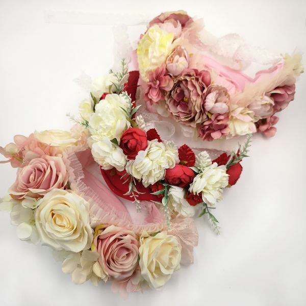 Acheter Bébé Fille Chapeau De Fleurs à La Main Nouveau Né Floral Bonnt Accessoires Filles Fleur Bonnet Belle Infant Capphotography Props De 1016 Du