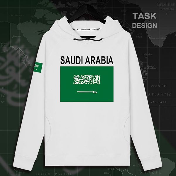 

saudi arabia saudi arabian sa sau mens hoodie pullovers hoodies men sweatshirt thin new streetwear clothing hip hop tracksuit na, Black