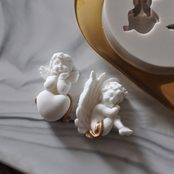 

3d angel silicone molds fairy baby soap mold cake decoration sugar craft tools candle moulds diy craft molds