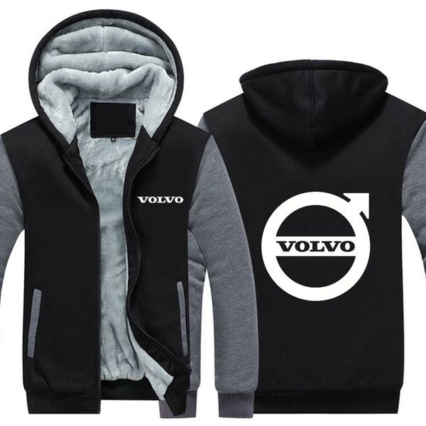 

miduo 2018 new men zipper hoodies coat winter fleece thicken coat sweatshirts cotton jacket, Black