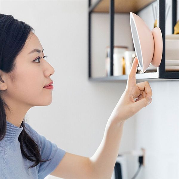 

makeup mirror with power locking suction cup bright diffused light 360 degree rotating portable make up mirror gift