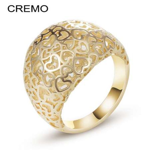

cremo rings for women shape of heart gold hollow jewelry engagement ring vintage 3-dimensional designer rings, Silver
