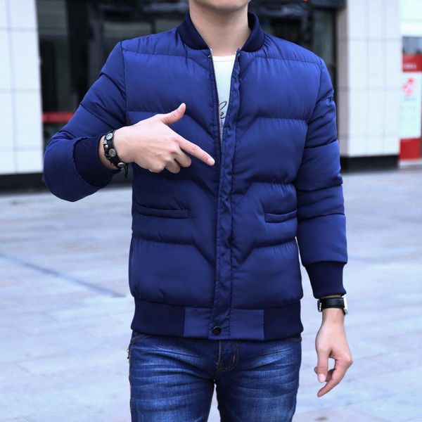 

2017 new fashion solid color coon jacket casual winter slim baseball design coat free shipping nswt836, Black