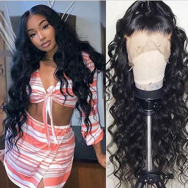 

Brazilian body wave lace front human hair wig for women pre plucked brazilian virgin hair wig bleached knot baby hair