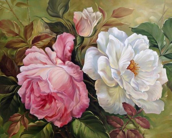 

a2291 twobloosm 50*40 5d diy diamond embroidery painting home decor diamond crossing stitch 100% resin tool dril painting mosaic needlework
