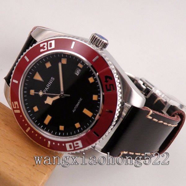 

40mm pvd gmt black dial sapphire glass ceramic bezel automatic watch, Slivery;brown