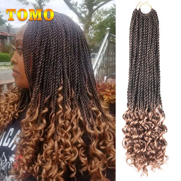 2020 Curly Senegalese Twist Crochet Curly End Synthetic Braids