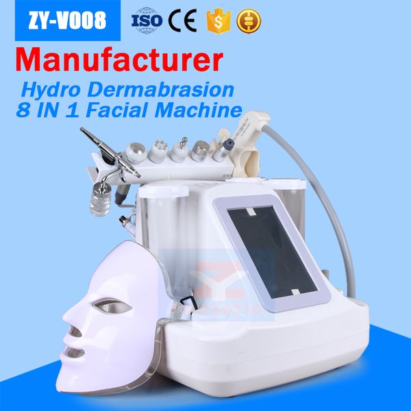 

hydrafacial воды машина шелушения гидро микродермабразия ультразвуковой био rf лифтинг фдт светлая маска безыгольные инъекции пулемет, Black;white