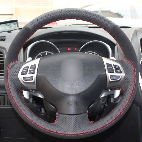 

hand-stitch artificial leather steering wheel cover for mitsubishi lancer ex