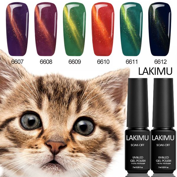 

lakimu 1pcs magnetic cat eye gel nail polish long lasting primer for nails gel polish uv varnish nail art all for manicure, Red;pink