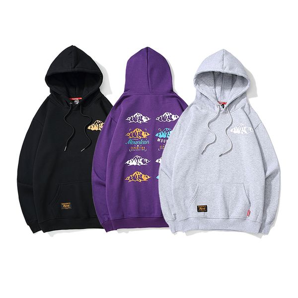 

autumn and winter man hoodies fashion printed men hooded sweatshirts hip hop long sleeve pullover thick clothes sweatshirts, Black