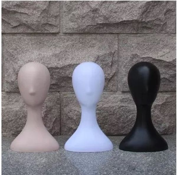 

fashionable high level female plastic mannequin head for display hat wig, Khaki