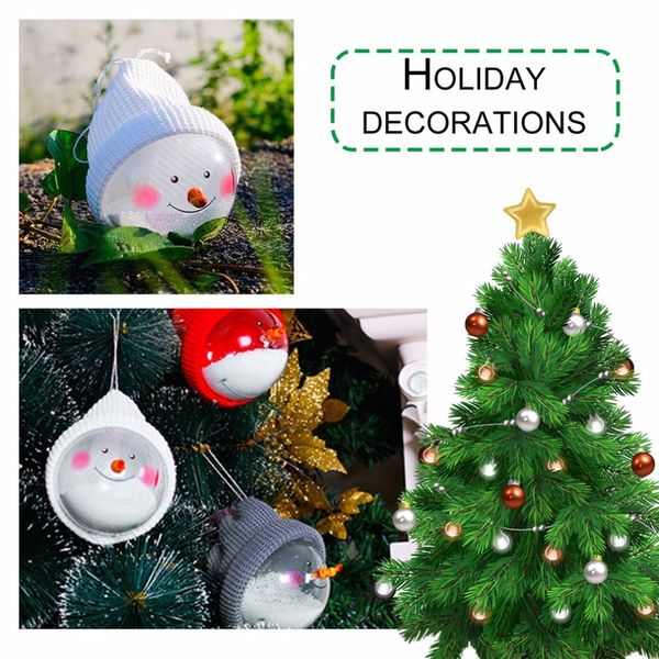 Acheter Arbre De Noël Boule De Décoration Boule De Neige De Noël Transparente Avec Capuchon Suspendu Bonhomme De Neige De 2663 Du Baiyulanflo