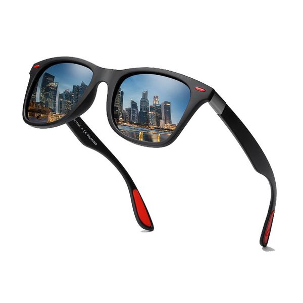 

brand design classic polarized sunglasses men women driving square frame sun glasses male goggle uv400 gafas de sol, White;black
