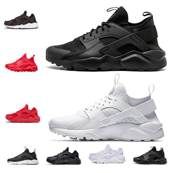 

2018 new Huarache 1.0 4.0 Triple Black White Shoes Men Women Sneakers Running Shoes sneaker eur 36-45 hot sale good quality