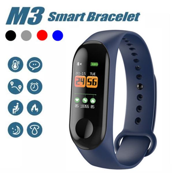 

New m3 mart bracelet fitne tracker hd 0 96 quot led creen with heart rate monitor waterproof bracelet wri tband for io and android pho